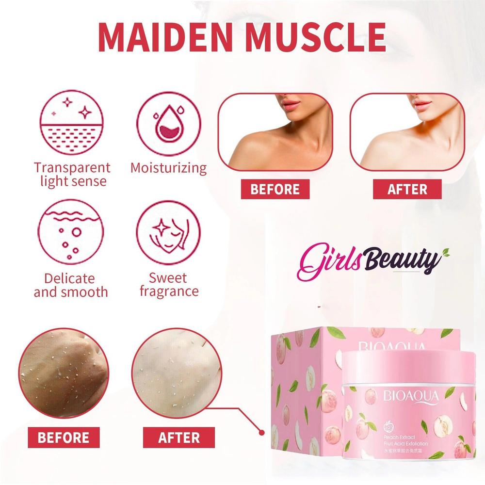 BIOAQUA Peach Exfoliating Gel – Face & Body Care 140G